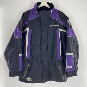 Polaris Snowmobile Shell Jacket Pure MVT Black Purple Men's Sz L